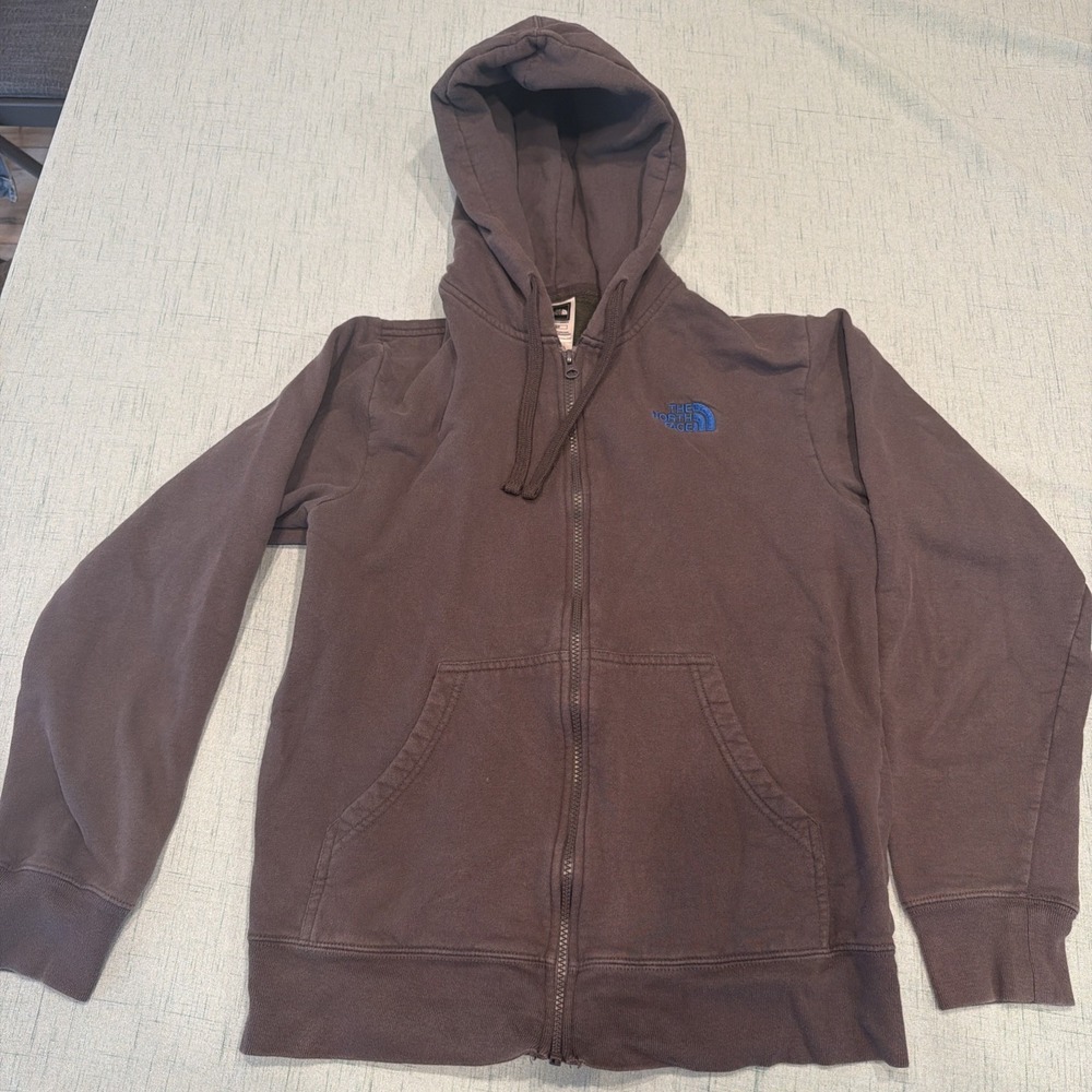 The North Face Hoodie Jacket Men's Gray Full Zip Long Sleeve Size Small 00079